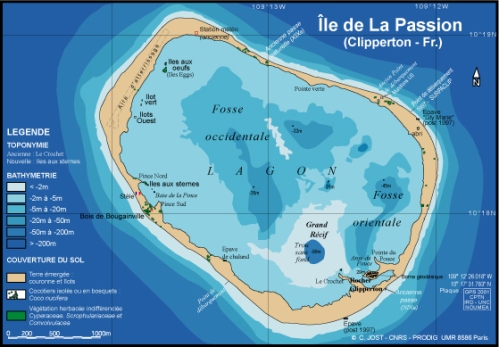 A map of Clipperton Island.  (Source: Christian Jost (CC BY-SA 3.0))